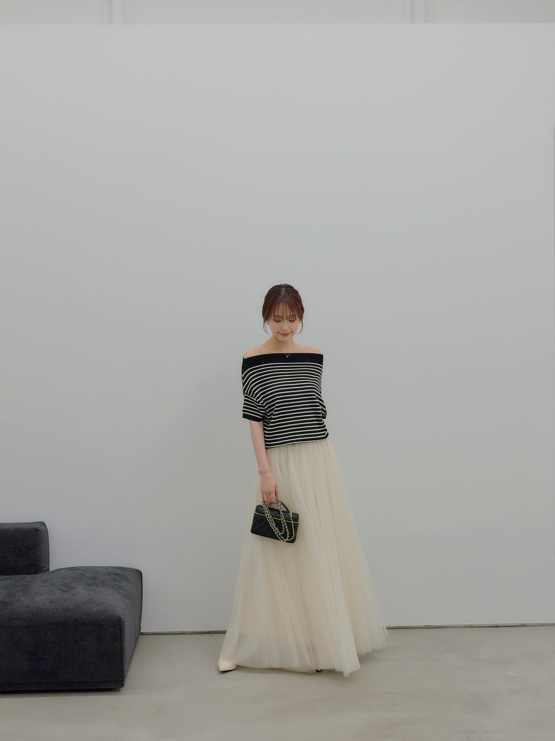 2WAYネックスプリングニットトップス