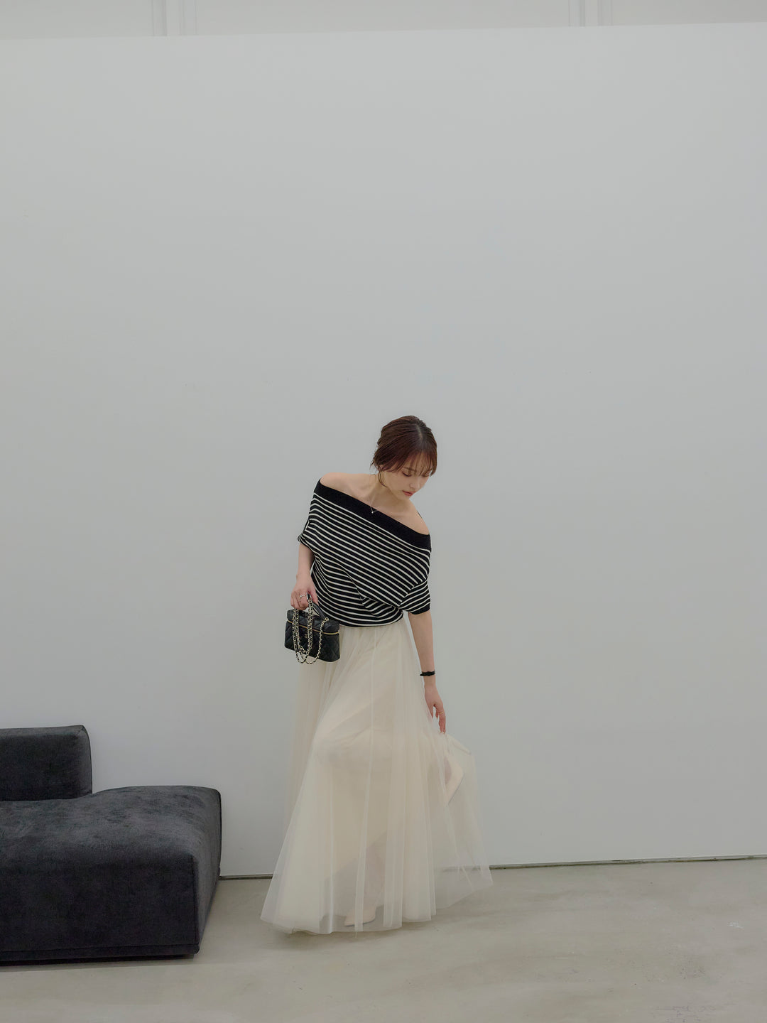 2WAYネックスプリングニットトップス