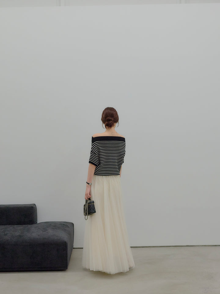 2WAYネックスプリングニットトップス