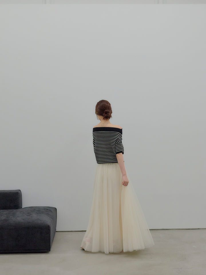 2WAYネックスプリングニットトップス