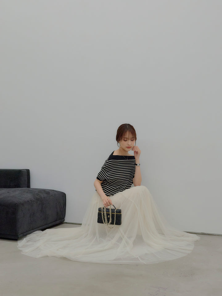 2WAYネックスプリングニットトップス