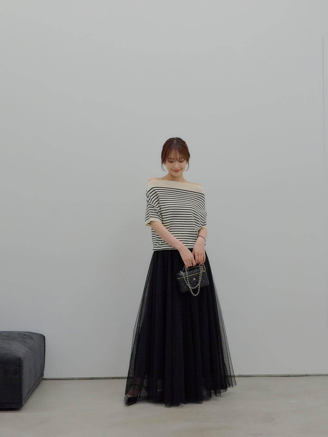 2WAYネックスプリングニットトップス