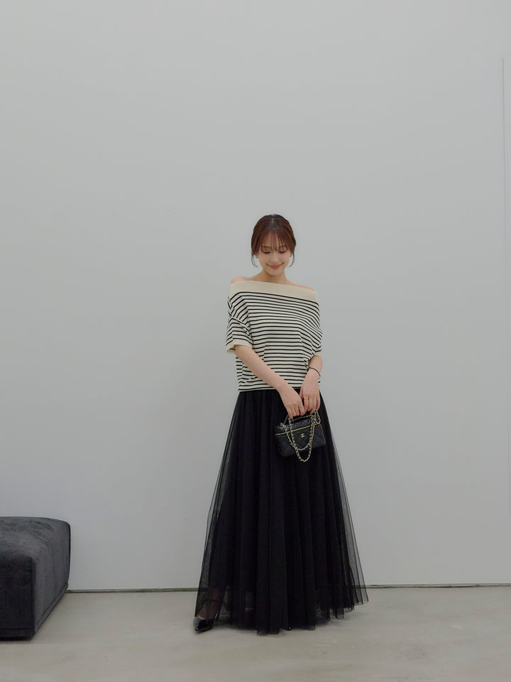 2WAYネックスプリングニットトップス