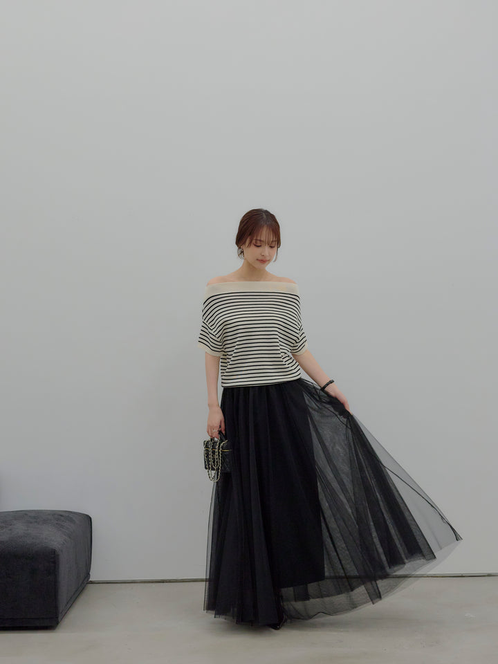 2WAYネックスプリングニットトップス