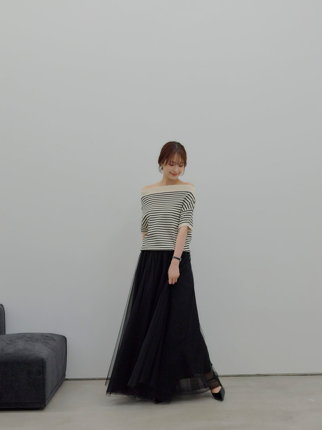 2WAYネックスプリングニットトップス