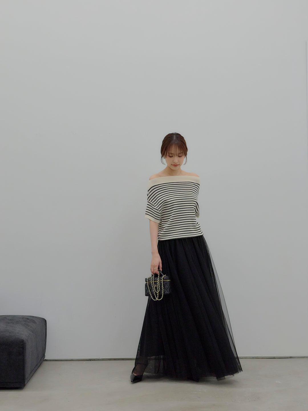 2WAYネックスプリングニットトップス