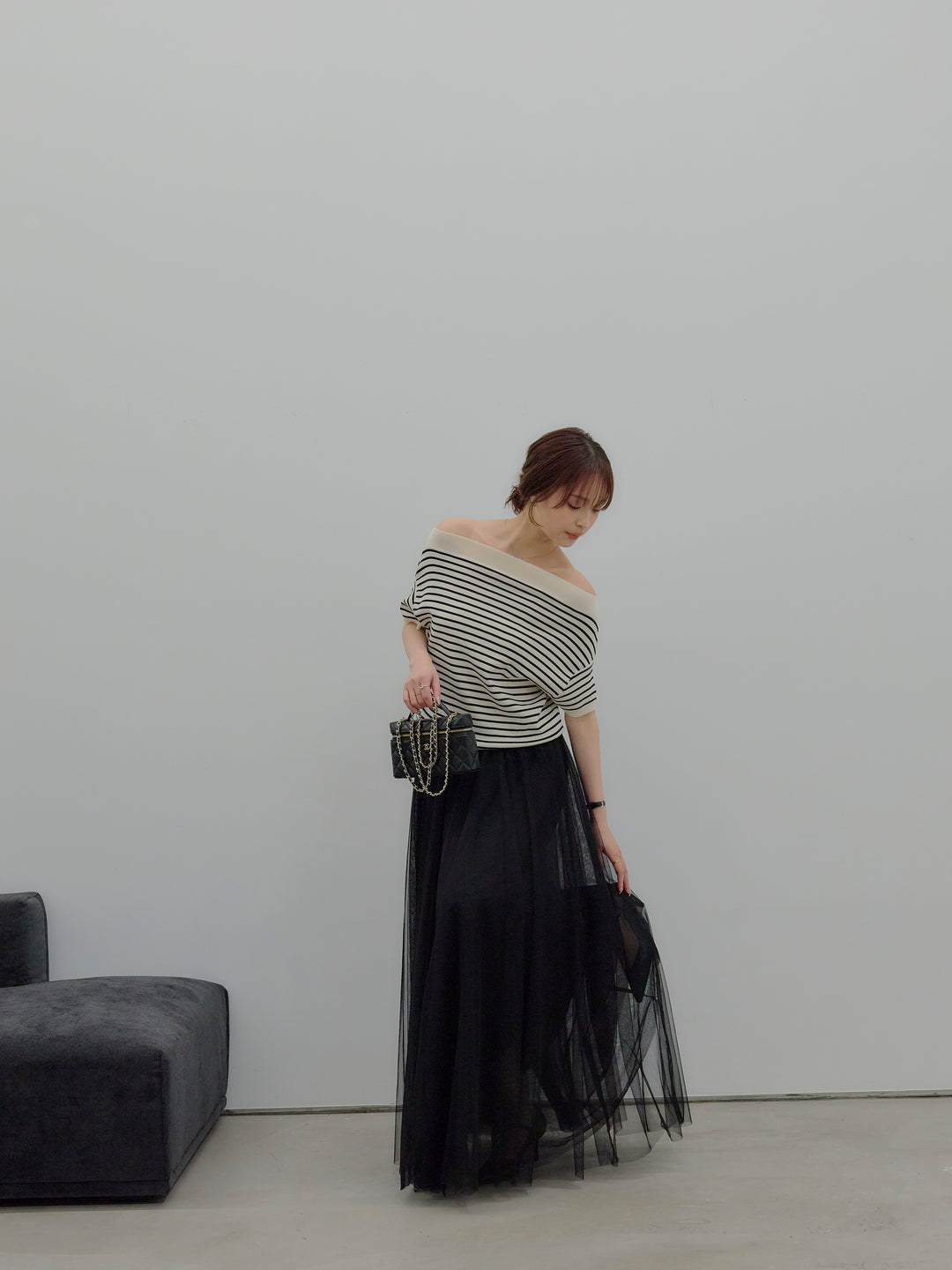 2WAYネックスプリングニットトップス