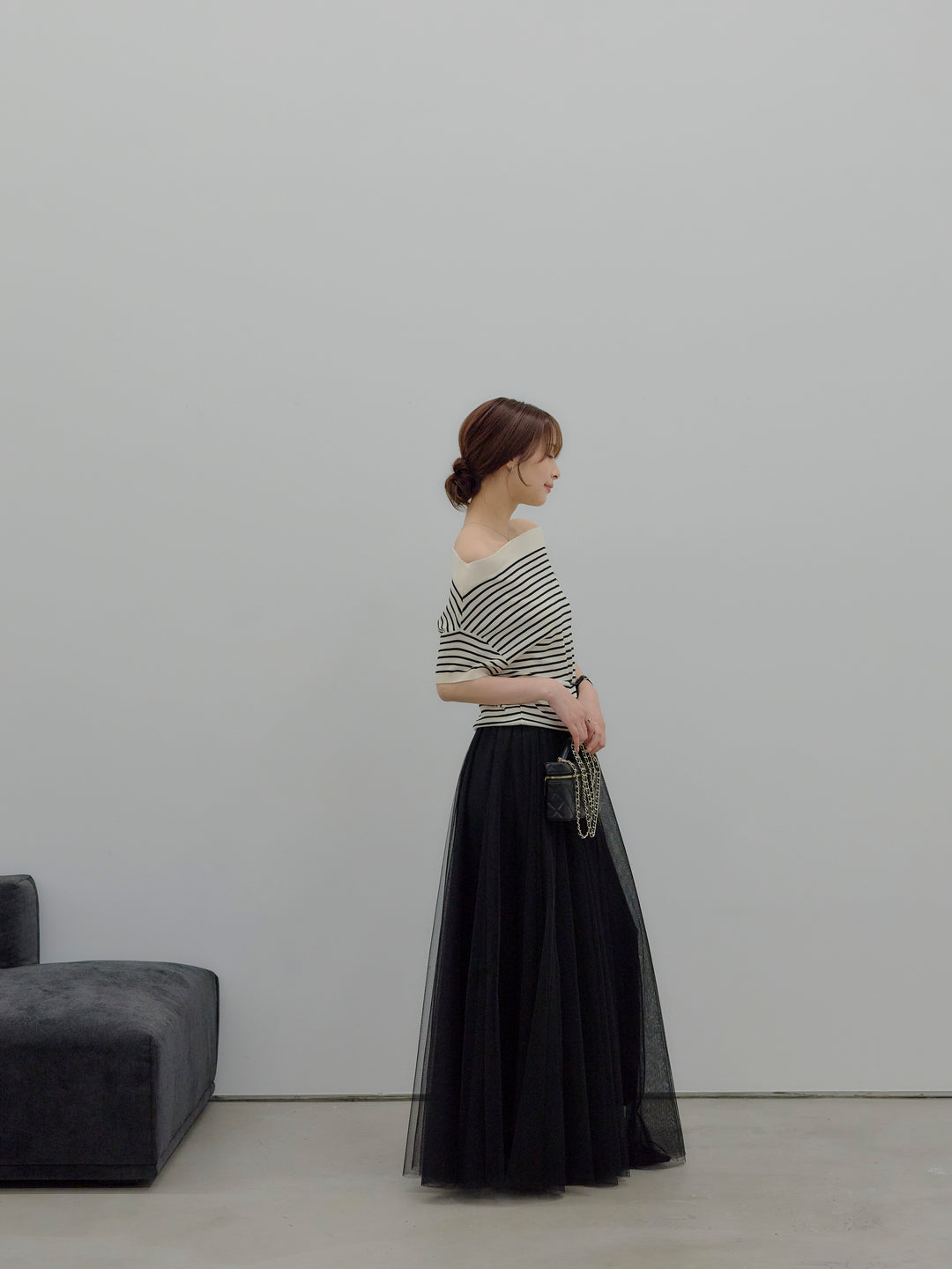 2WAYネックスプリングニットトップス