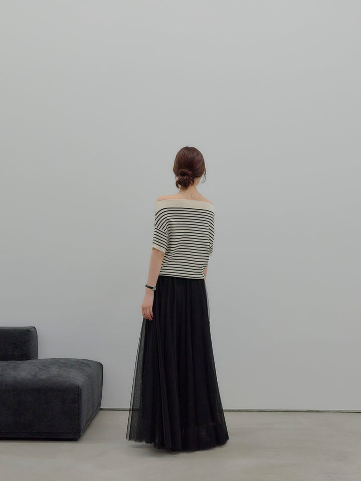 2WAYネックスプリングニットトップス