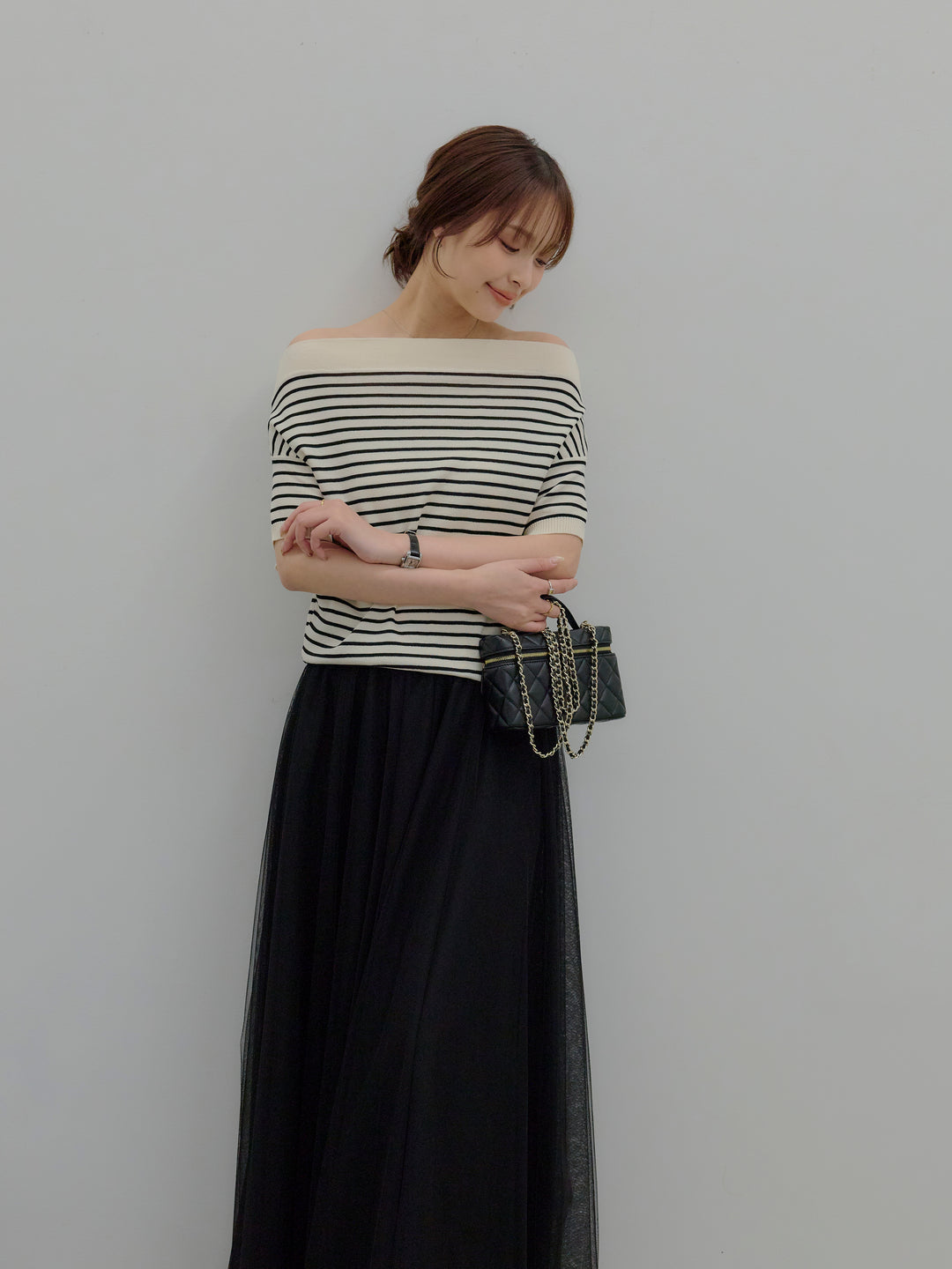 2WAYネックスプリングニットトップス