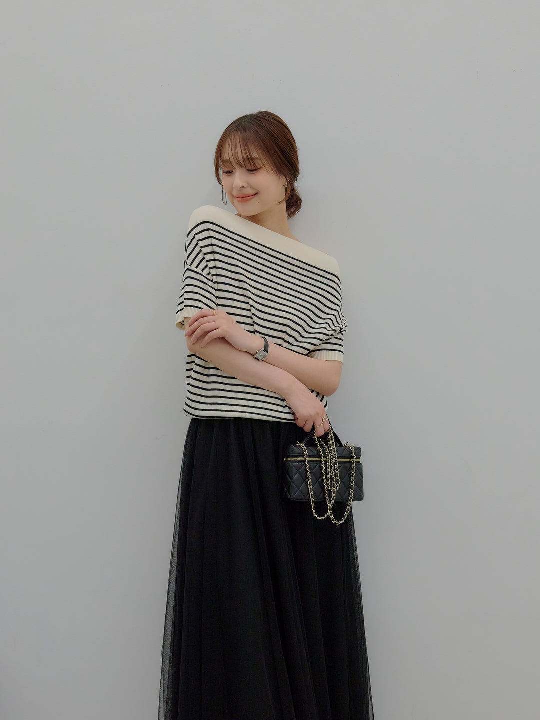 2WAYネックスプリングニットトップス