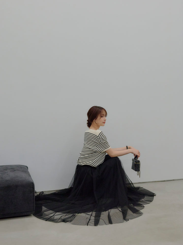 2WAYネックスプリングニットトップス