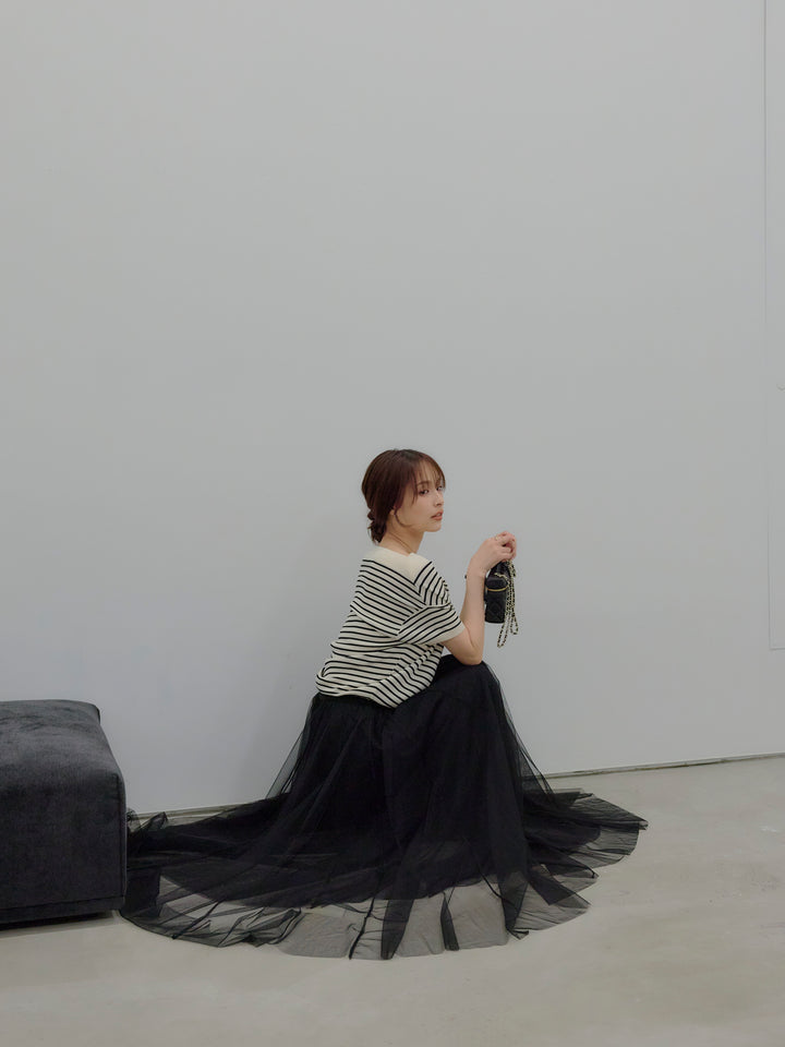 2WAYネックスプリングニットトップス