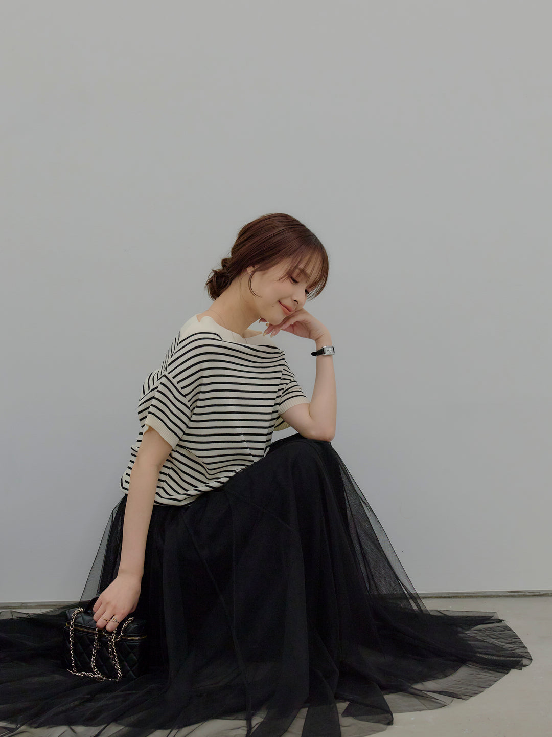 2WAYネックスプリングニットトップス