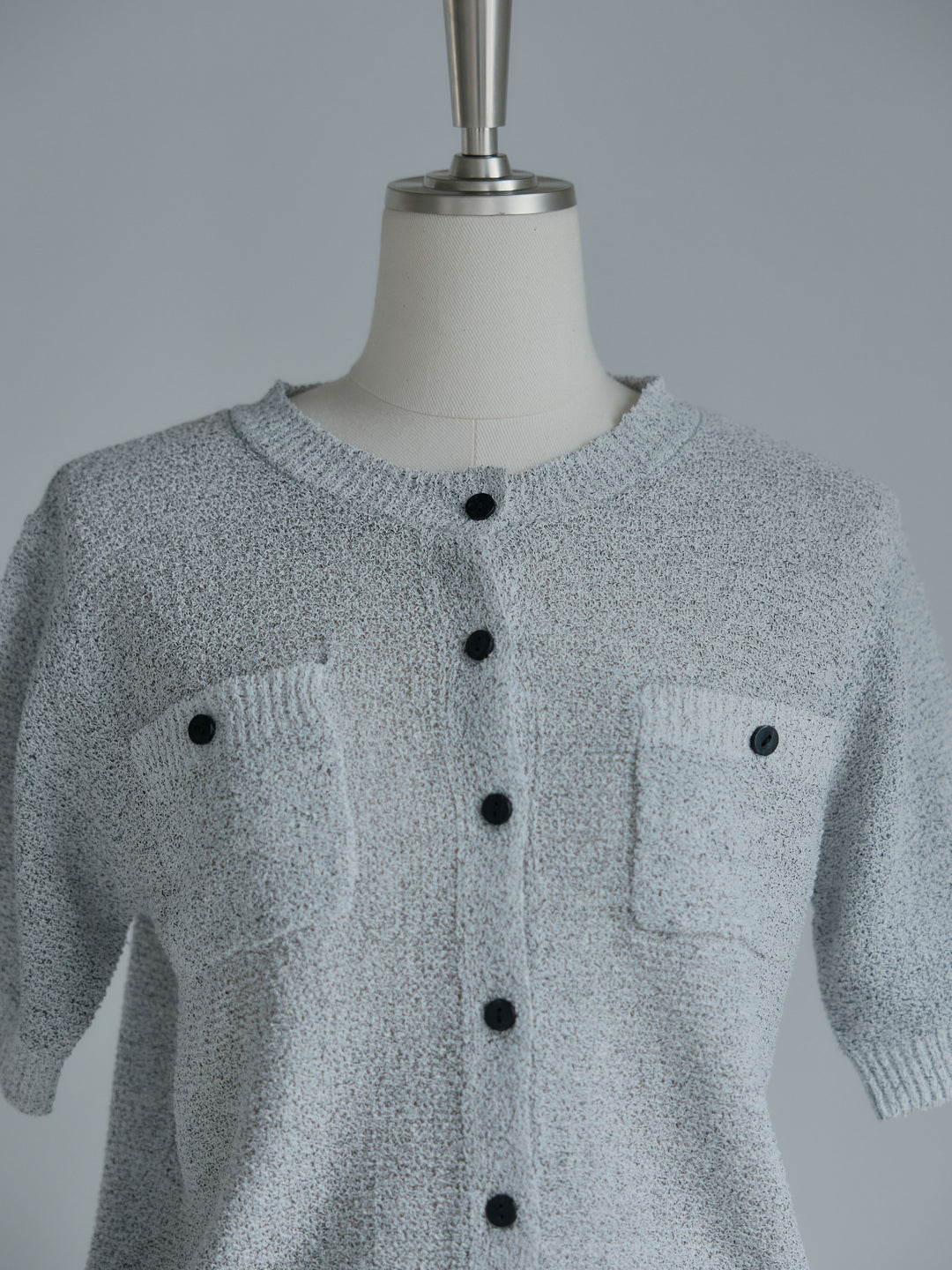 フロントポケットハーフスリーブカーディガン