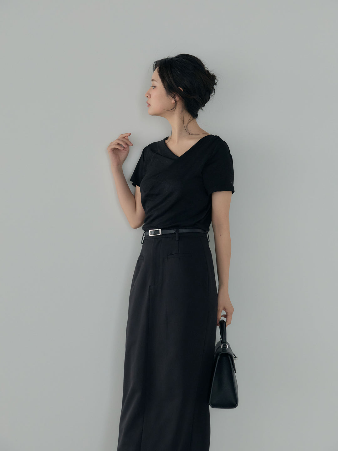 ドレープハーフスリーブカットソー