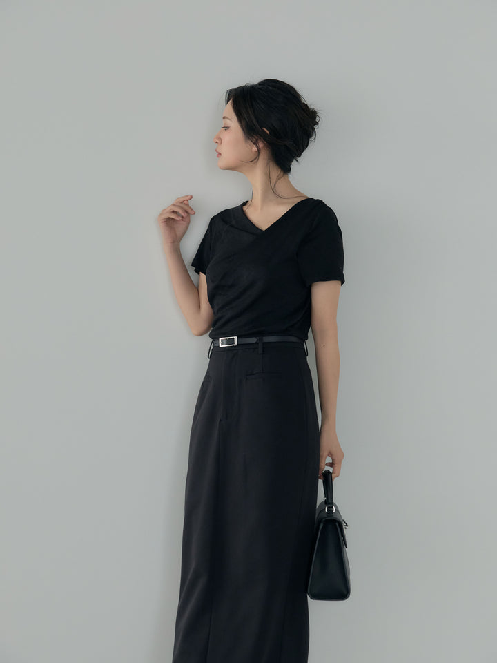 ドレープハーフスリーブカットソー