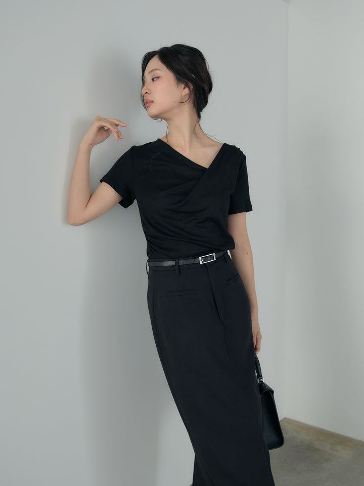 ドレープハーフスリーブカットソー