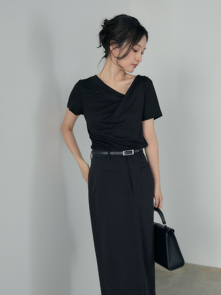 ドレープハーフスリーブカットソー