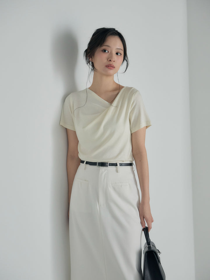 ドレープハーフスリーブカットソー