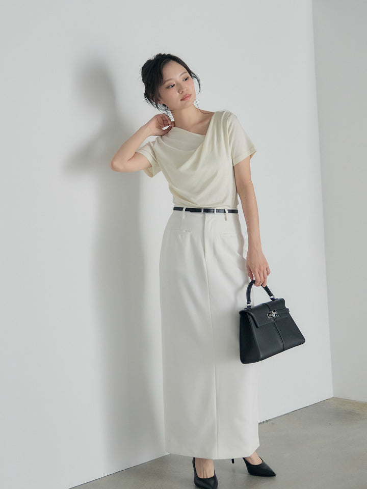 ドレープハーフスリーブカットソー