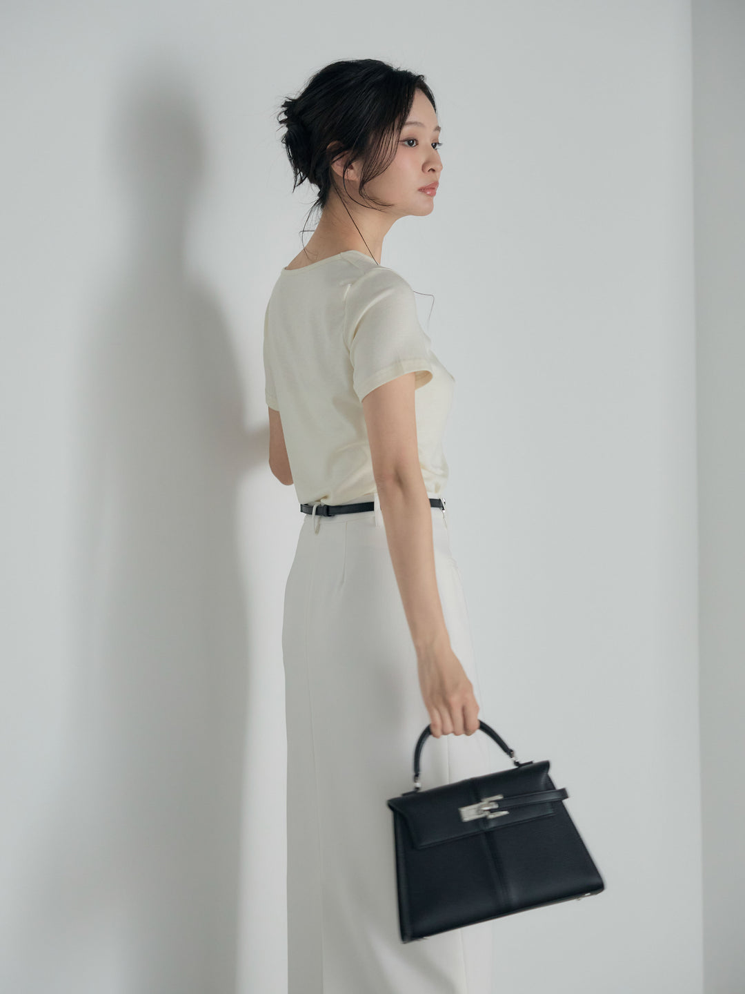 ドレープハーフスリーブカットソー