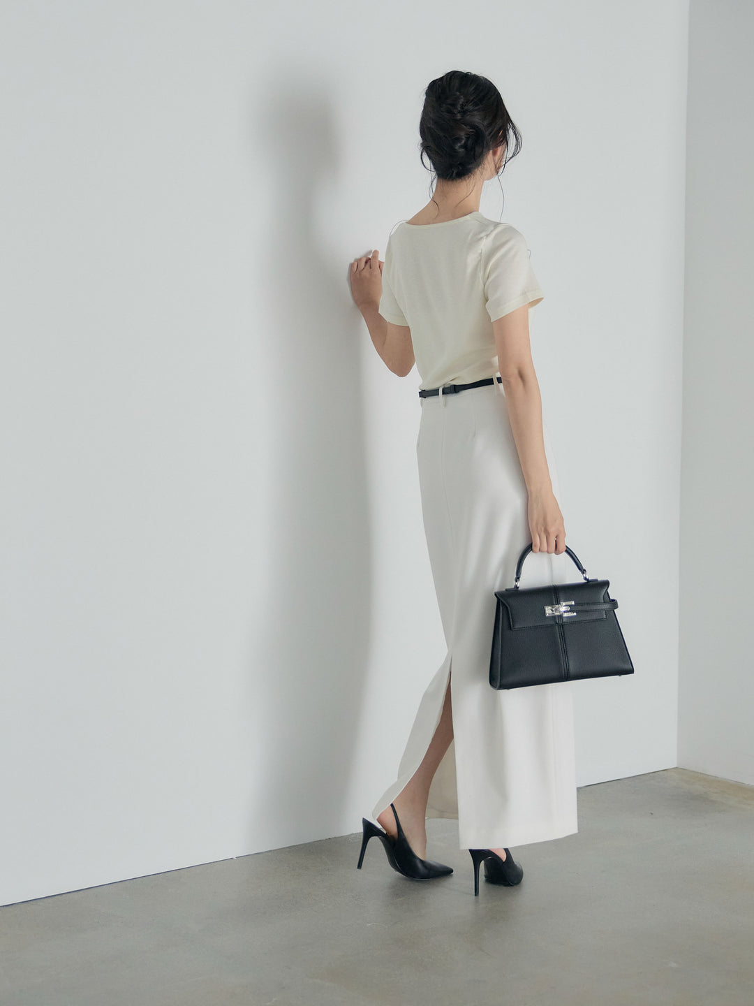 ドレープハーフスリーブカットソー