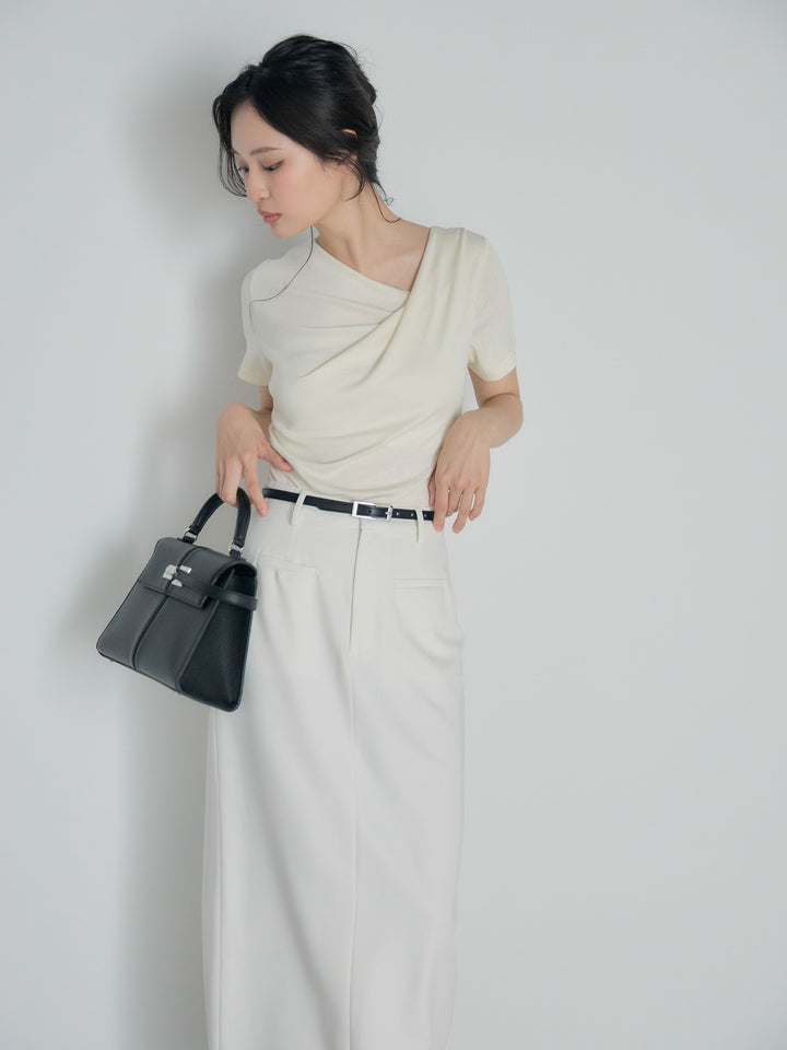 ドレープハーフスリーブカットソー