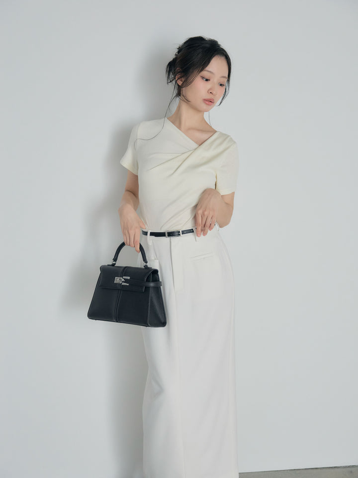 ドレープハーフスリーブカットソー