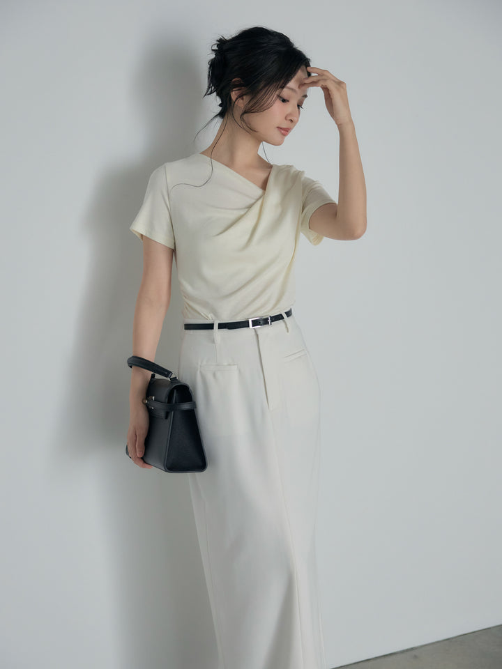 ドレープハーフスリーブカットソー