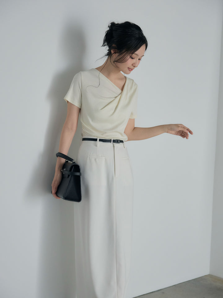 ドレープハーフスリーブカットソー