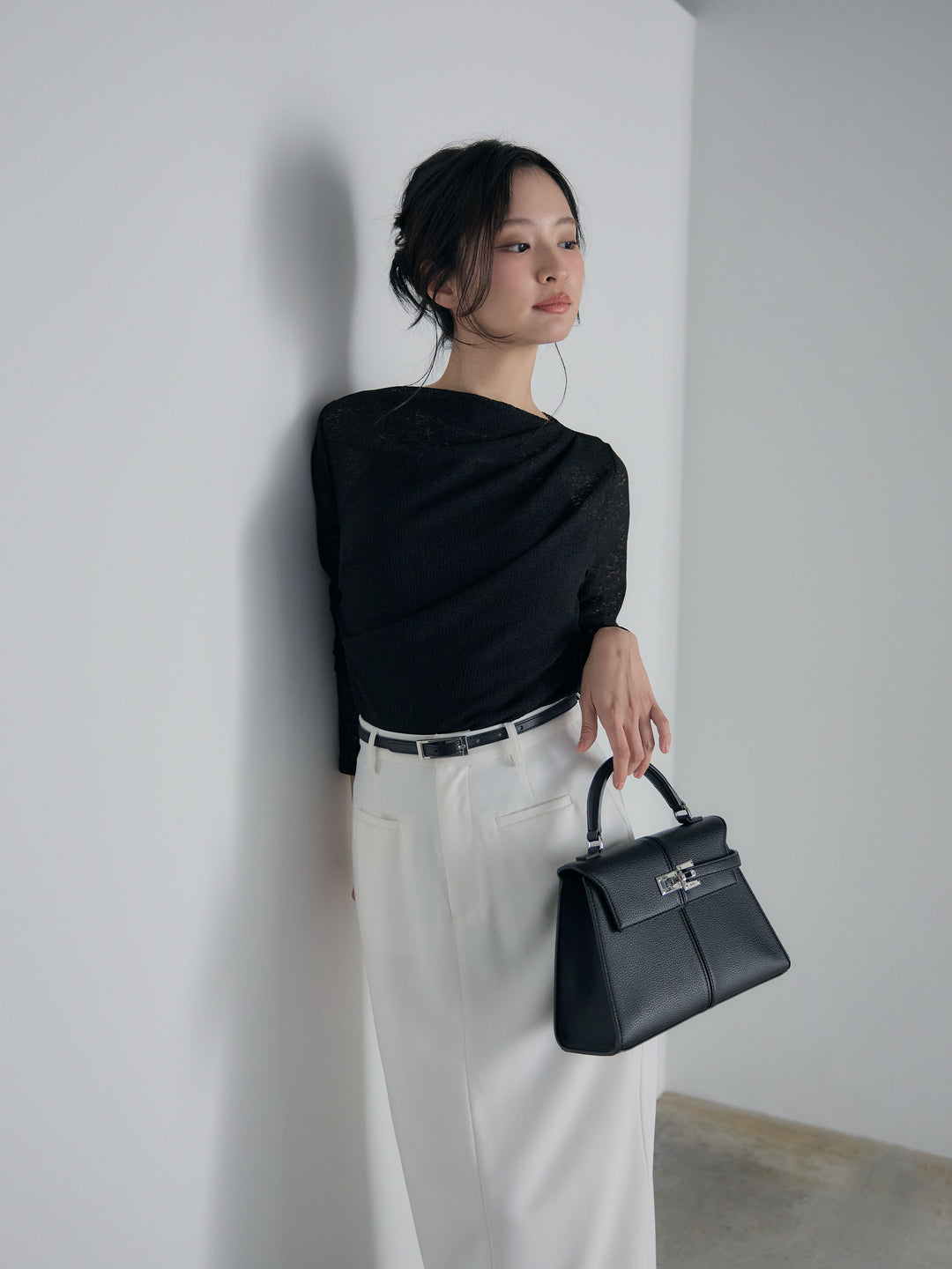 カットレースドレープトップス