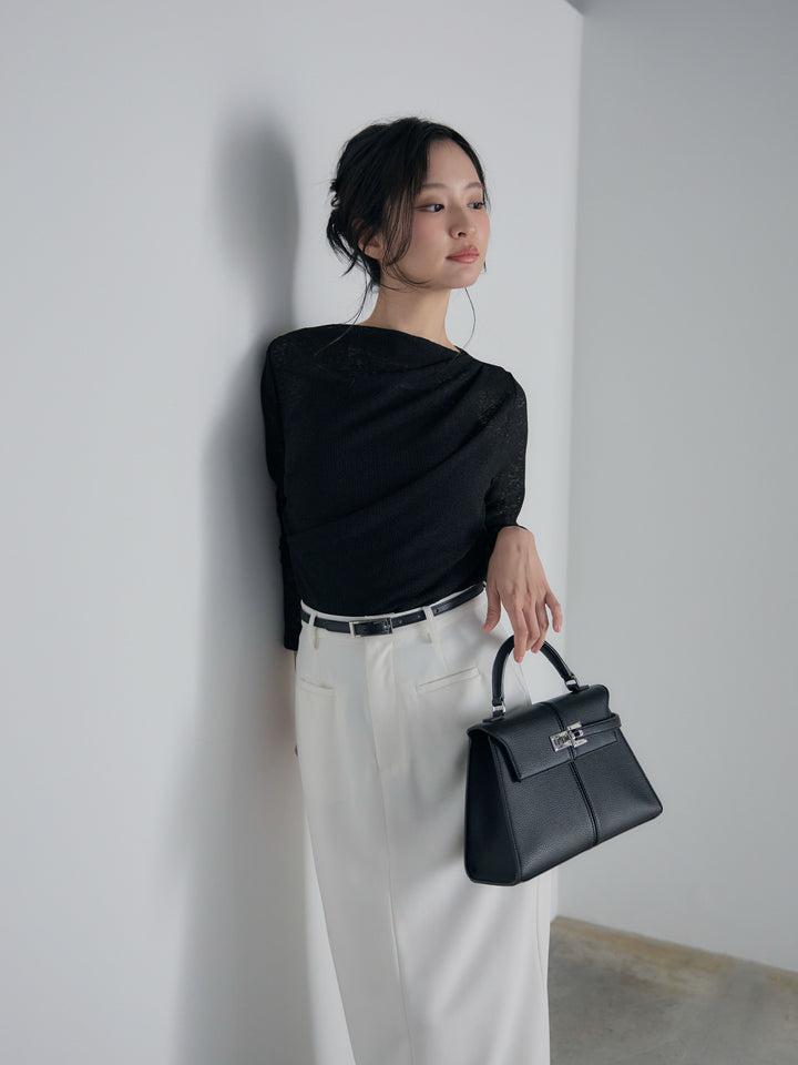 カットレースドレープトップス