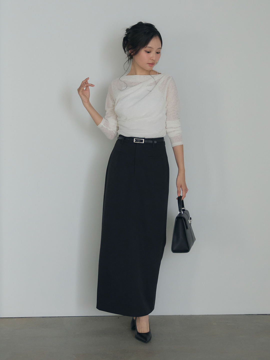 カットレースドレープトップス