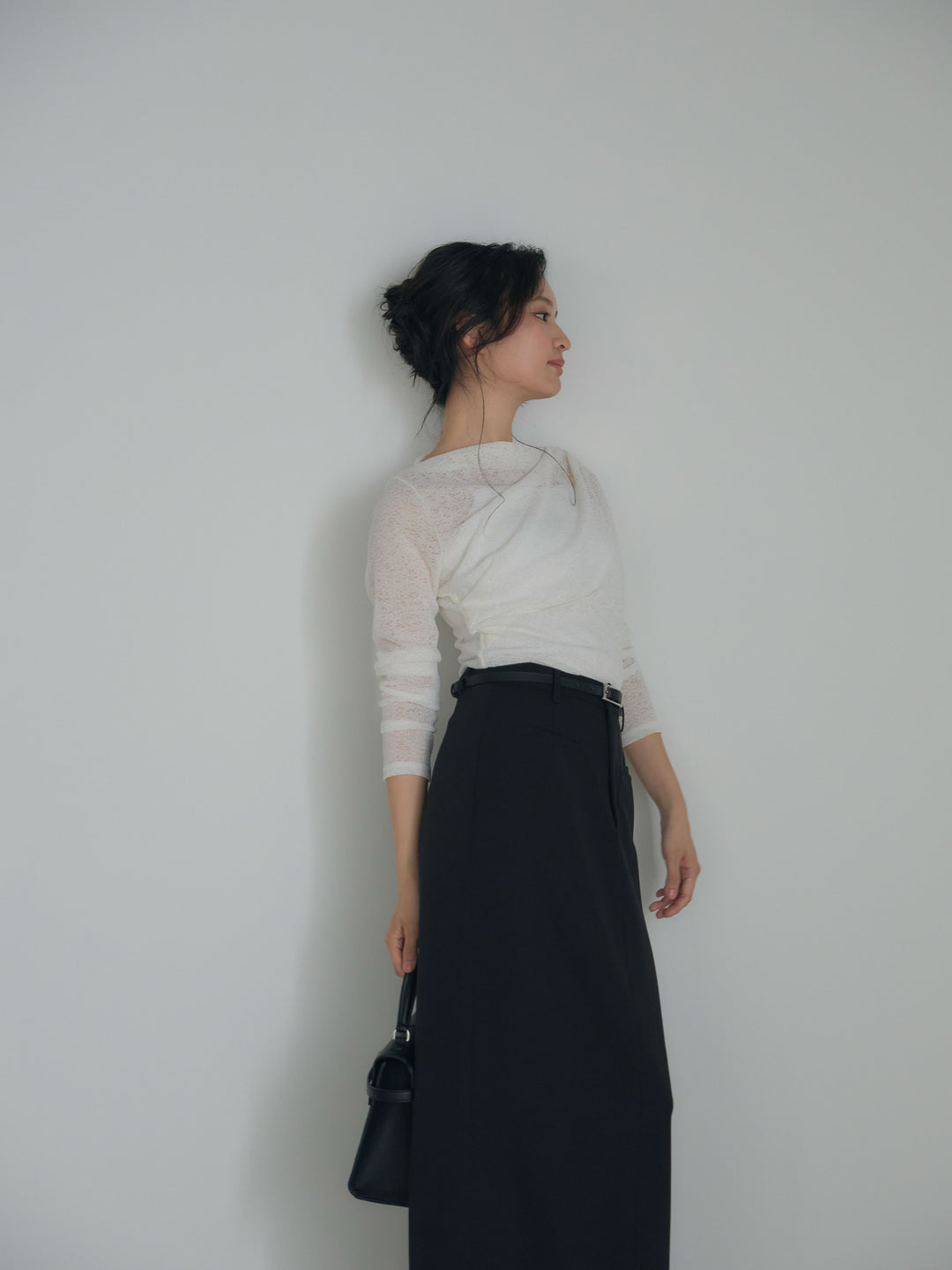 カットレースドレープトップス