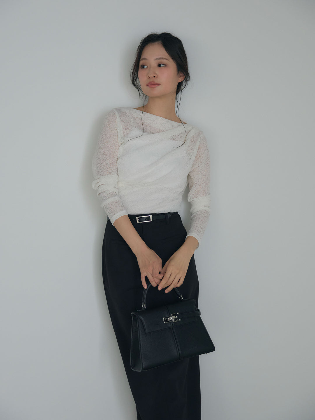 カットレースドレープトップス