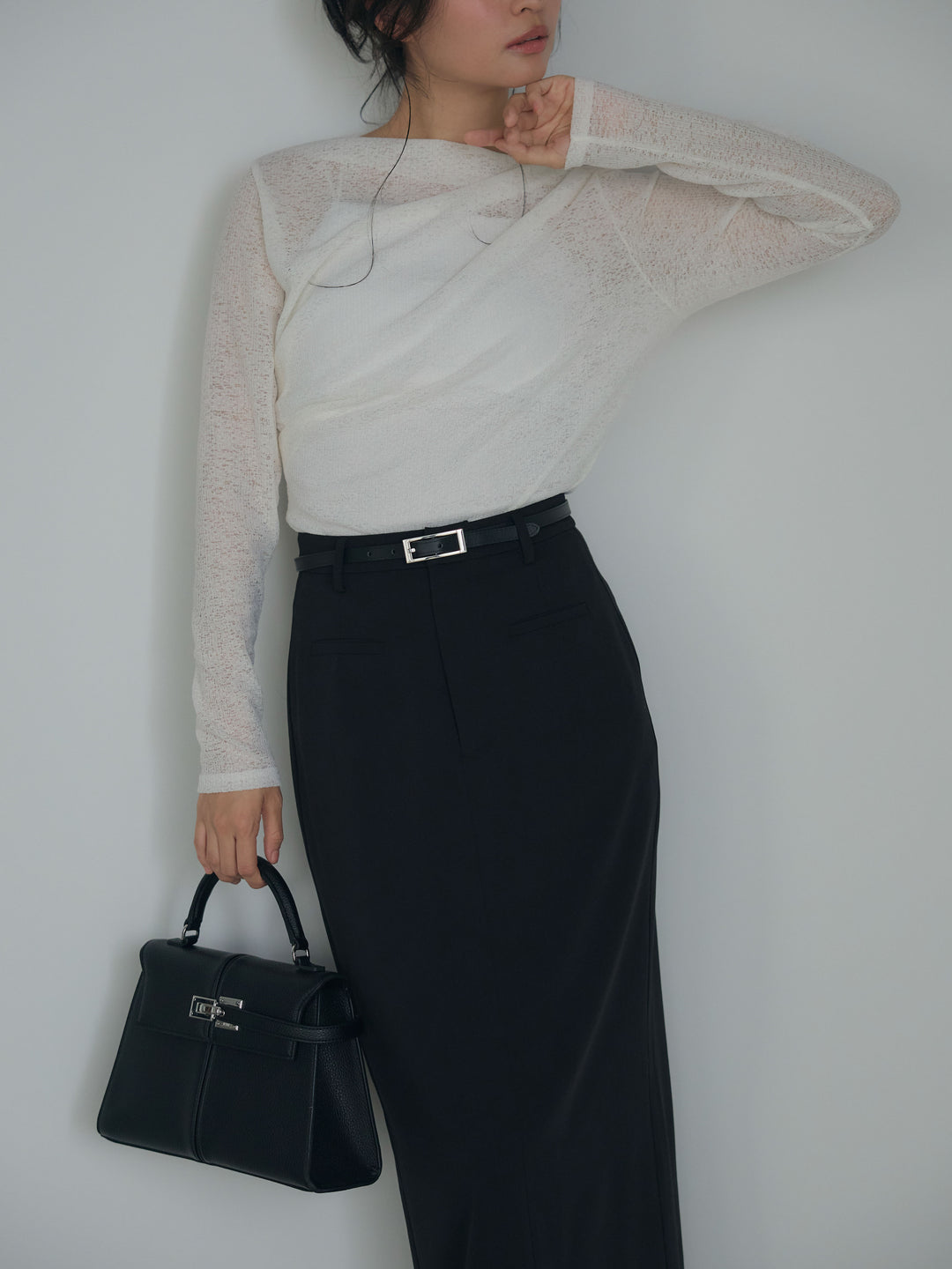 カットレースドレープトップス