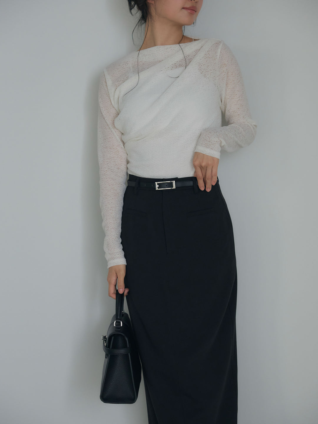 カットレースドレープトップス