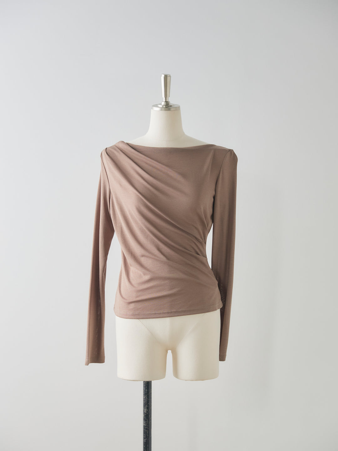 メッシュドレープトップス