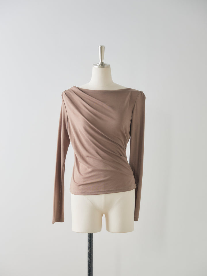 メッシュドレープトップス