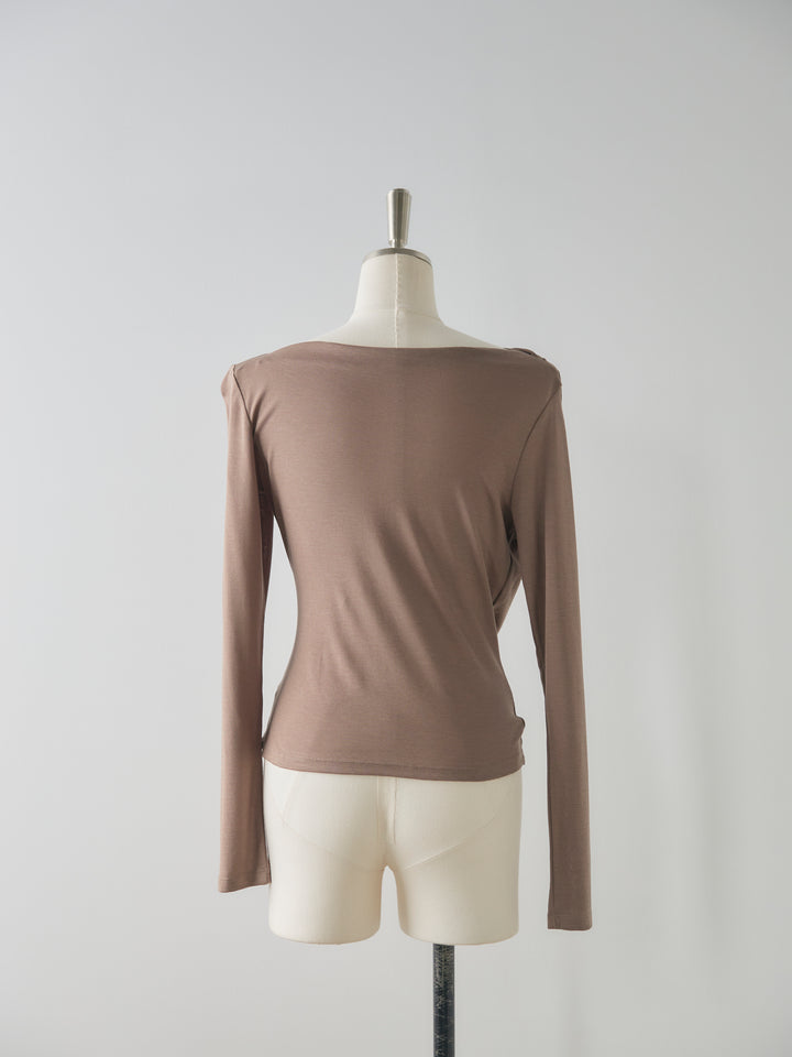 メッシュドレープトップス