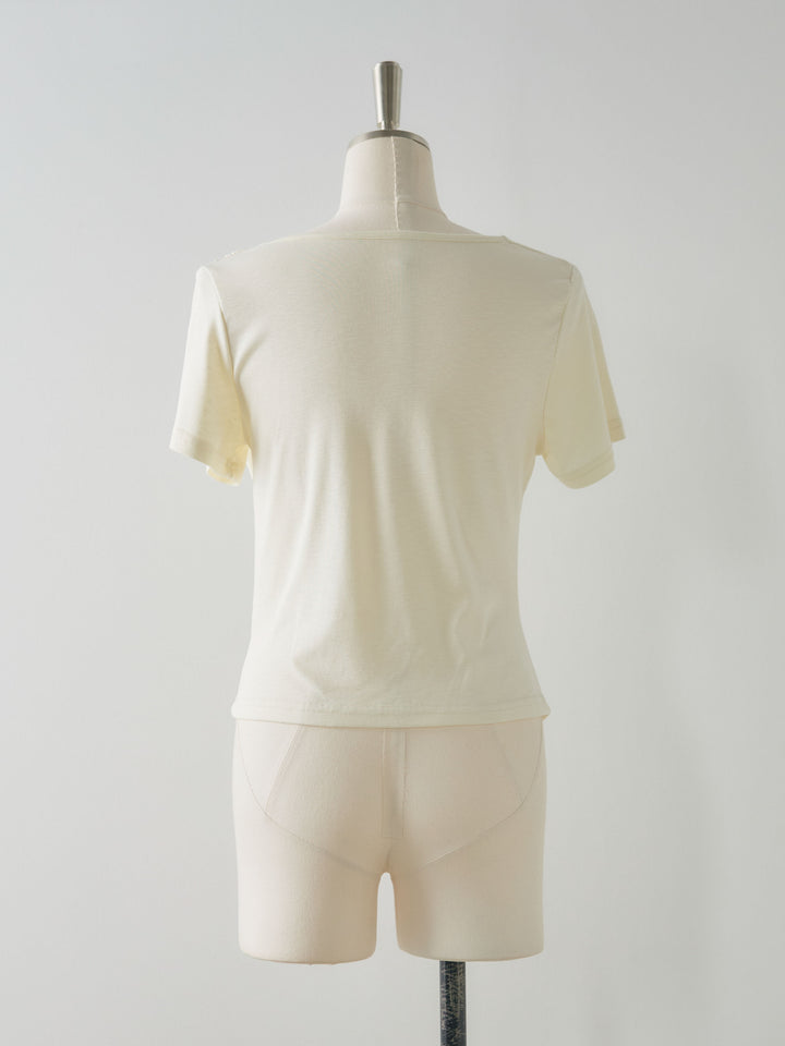 ドレープハーフスリーブカットソー