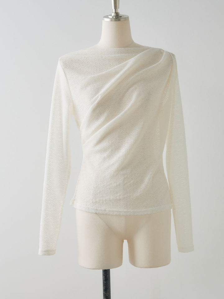 カットレースドレープトップス