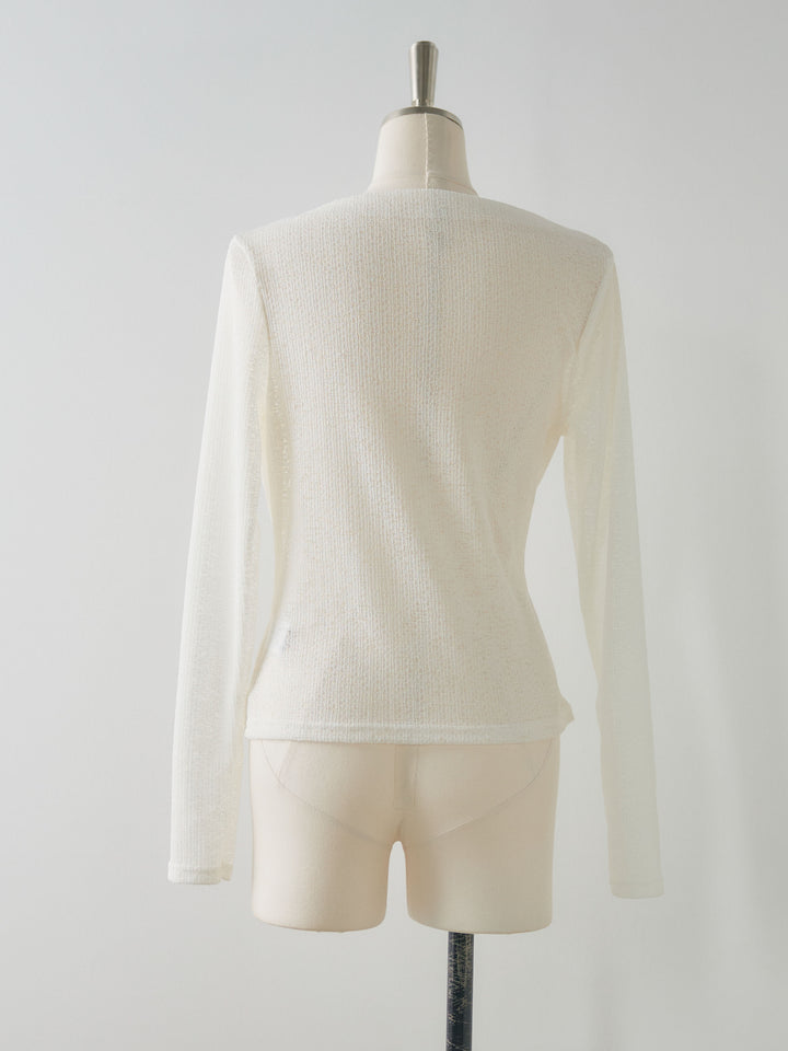 カットレースドレープトップス