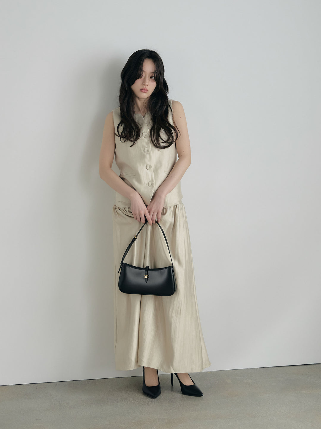 グロッシーベスト&フレアスカートSET UP