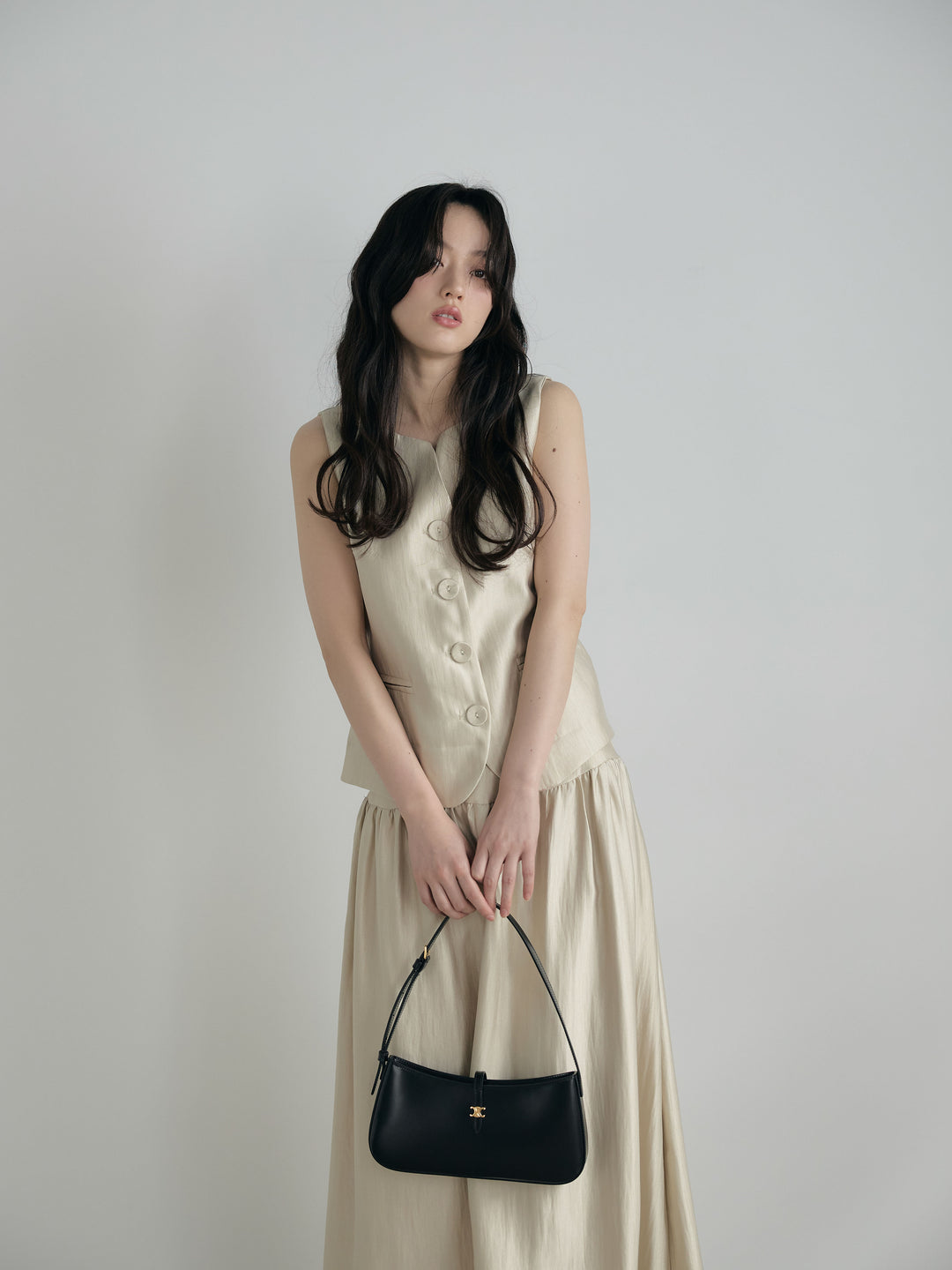 グロッシーベスト&フレアスカートSET UP