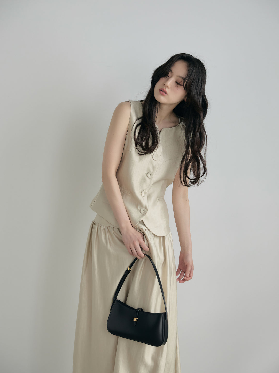 グロッシーベスト&フレアスカートSET UP