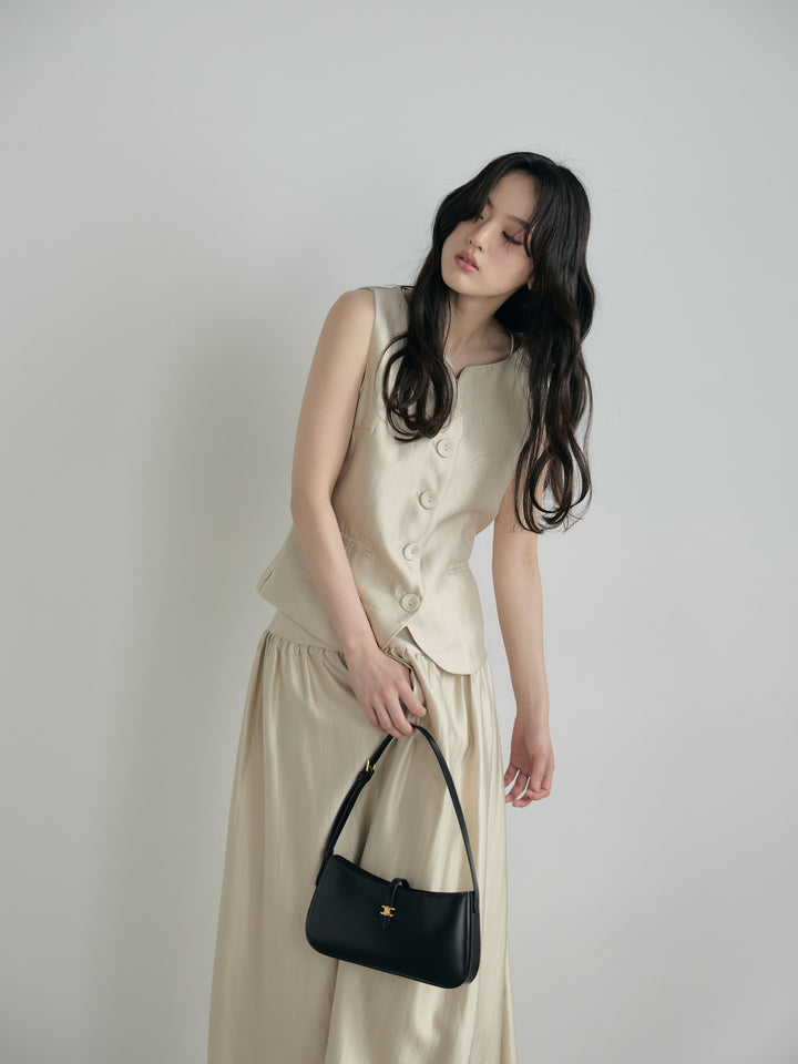 グロッシーベスト&フレアスカートSET UP