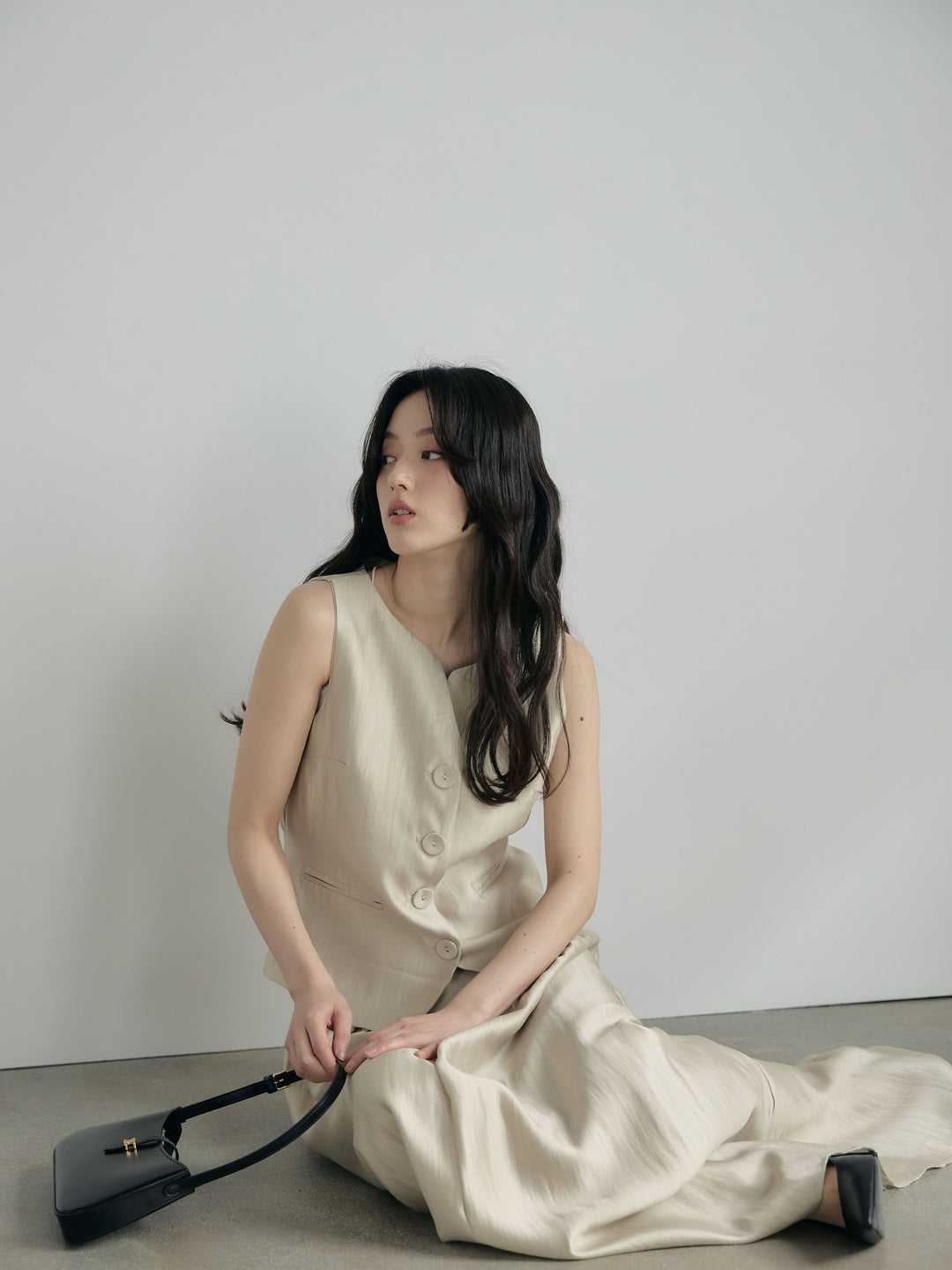 グロッシーベスト&フレアスカートSET UP