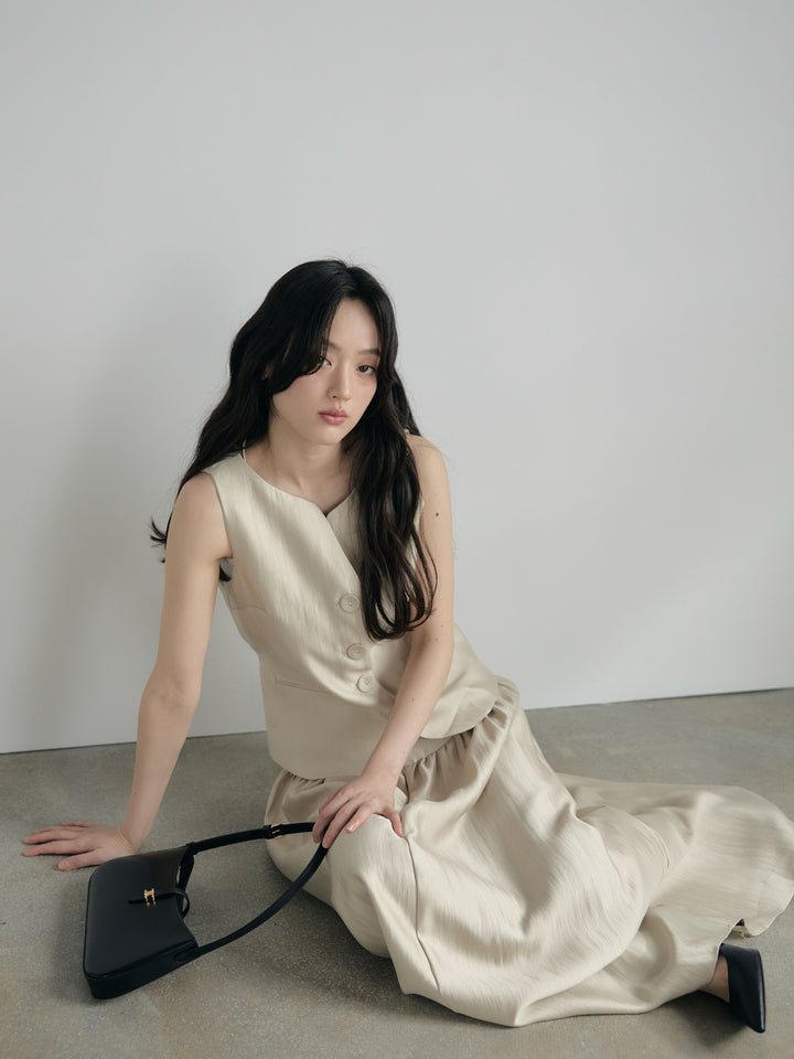 グロッシーベスト&フレアスカートSET UP